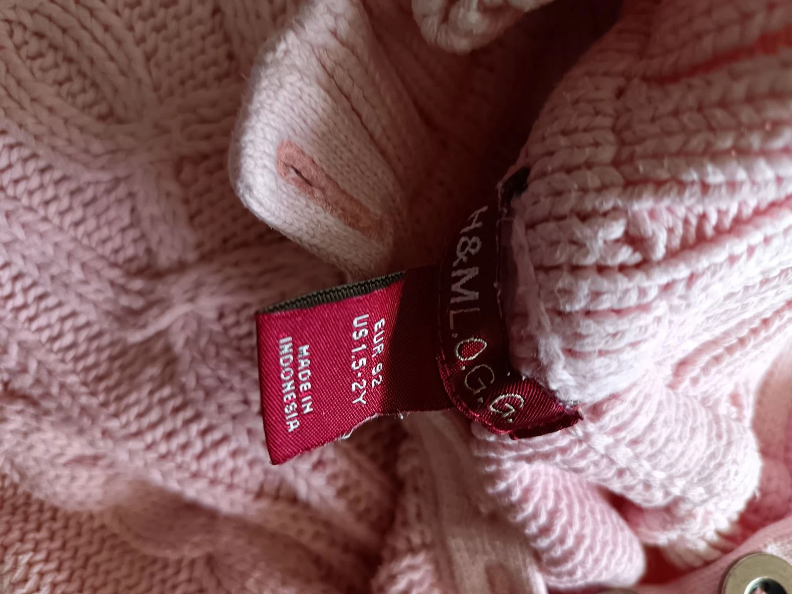Suéter de malha rosa H&M LOGG com botões – photo 3